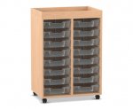 Flexeo Regal PRO, 2 Reihen, 16 Boxen Gr. S, Aufkantung  (Zoom)