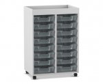 Flexeo Regal PRO, 2 Reihen, 16 Boxen Gr. S, Aufkantung  (Zoom)