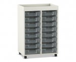 Flexeo Regal PRO, 2 Reihen, 16 Boxen Gr. S, Aufkantung  (Zoom)