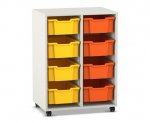 Flexeo Regal PRO, 2 Reihen, 8 Boxen Gr. M  (Zoom)