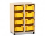 Flexeo Regal PRO, 2 Reihen, 8 Boxen Gr. M  (Zoom)
