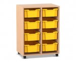 Flexeo Regal PRO, 2 Reihen, 8 Boxen Gr. M  (Zoom)