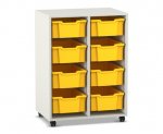 Flexeo Regal PRO, 2 Reihen, 8 Boxen Gr. M  (Zoom)