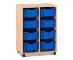 Flexeo Regal PRO, 2 Reihen, 8 Boxen Gr. M  (Zoom)