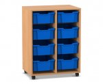 Flexeo Regal PRO, 2 Reihen, 8 Boxen Gr. M  (Zoom)