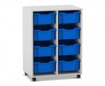 Flexeo Regal PRO, 2 Reihen, 8 Boxen Gr. M  (Zoom)