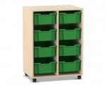 Flexeo Regal PRO, 2 Reihen, 8 Boxen Gr. M  (Zoom)