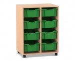 Flexeo Regal PRO, 2 Reihen, 8 Boxen Gr. M  (Zoom)
