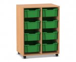 Flexeo Regal PRO, 2 Reihen, 8 Boxen Gr. M  (Zoom)