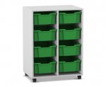 Flexeo Regal PRO, 2 Reihen, 8 Boxen Gr. M  (Zoom)