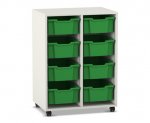 Flexeo Regal PRO, 2 Reihen, 8 Boxen Gr. M  (Zoom)