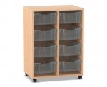 Flexeo Regal PRO, 2 Reihen, 8 Boxen Gr. M  (Zoom)