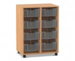 Flexeo Regal PRO, 2 Reihen, 8 Boxen Gr. M  (Zoom)