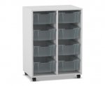 Flexeo Regal PRO, 2 Reihen, 8 Boxen Gr. M  (Zoom)