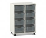 Flexeo Regal PRO, 2 Reihen, 8 Boxen Gr. M  (Zoom)