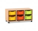Flexeo Regal PRO, 3 Reihen, 6 Boxen Gr. M  (Zoom)
