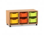 Flexeo Regal PRO, 3 Reihen, 6 Boxen Gr. M  (Zoom)