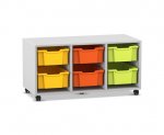 Flexeo Regal PRO, 3 Reihen, 6 Boxen Gr. M  (Zoom)