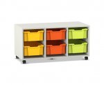 Flexeo Regal PRO, 3 Reihen, 6 Boxen Gr. M  (Zoom)