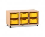 Flexeo Regal PRO, 3 Reihen, 6 Boxen Gr. M  (Zoom)