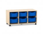 Flexeo Regal PRO, 3 Reihen, 6 Boxen Gr. M  (Zoom)