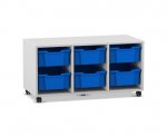 Flexeo Regal PRO, 3 Reihen, 6 Boxen Gr. M  (Zoom)