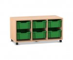 Flexeo Regal PRO, 3 Reihen, 6 Boxen Gr. M  (Zoom)