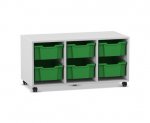 Flexeo Regal PRO, 3 Reihen, 6 Boxen Gr. M  (Zoom)