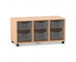 Flexeo Regal PRO, 3 Reihen, 6 Boxen Gr. M  (Zoom)