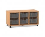 Flexeo Regal PRO, 3 Reihen, 6 Boxen Gr. M  (Zoom)