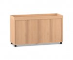 Flexeo Regal PRO, 4 Reihen, 24 Boxen Gr. S, Aufkantung  (Zoom)