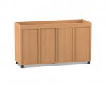 Flexeo Regal PRO, 4 Reihen, 24 Boxen Gr. S, Aufkantung  (Zoom)