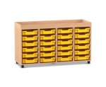 Flexeo Regal PRO, 4 Reihen, 24 Boxen Gr. S, Aufkantung  (Zoom)