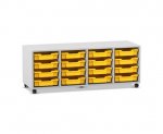 Flexeo Regal PRO, 4 Reihen, 16 Boxen Gr. S  (Zoom)