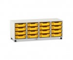 Flexeo Regal PRO, 4 Reihen, 16 Boxen Gr. S  (Zoom)