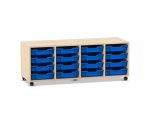 Flexeo Regal PRO, 4 Reihen, 16 Boxen Gr. S  (Zoom)