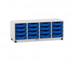 Flexeo Regal PRO, 4 Reihen, 16 Boxen Gr. S  (Zoom)