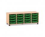 Flexeo Regal PRO, 4 Reihen, 16 Boxen Gr. S  (Zoom)