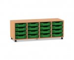 Flexeo Regal PRO, 4 Reihen, 16 Boxen Gr. S  (Zoom)