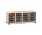 Flexeo Regal PRO, 4 Reihen, 16 Boxen Gr. S  (Zoom)