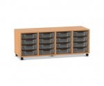 Flexeo Regal PRO, 4 Reihen, 16 Boxen Gr. S  (Zoom)