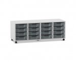 Flexeo Regal PRO, 4 Reihen, 16 Boxen Gr. S  (Zoom)