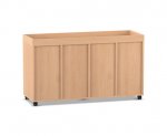 Flexeo Regal PRO, 4 Reihen, 12 Boxen Gr. M, Aufkantung  (Zoom)