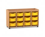 Flexeo Regal PRO, 4 Reihen, 12 Boxen Gr. M, Aufkantung  (Zoom)