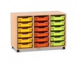 Flexeo Regal PRO, 3 Reihen, 18 Boxen Gr. S  (Zoom)