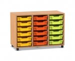 Flexeo Regal PRO, 3 Reihen, 18 Boxen Gr. S  (Zoom)