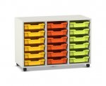 Flexeo Regal PRO, 3 Reihen, 18 Boxen Gr. S  (Zoom)
