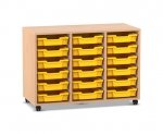 Flexeo Regal PRO, 3 Reihen, 18 Boxen Gr. S  (Zoom)