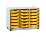 Flexeo Regal PRO, 3 Reihen, 18 Boxen Gr. S  (Zoom)