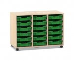 Flexeo Regal PRO, 3 Reihen, 18 Boxen Gr. S  (Zoom)